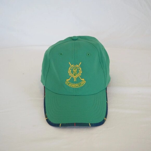 St Andrews Links Tartan Collection green strap back performance golf hat - Picture 2 of 6